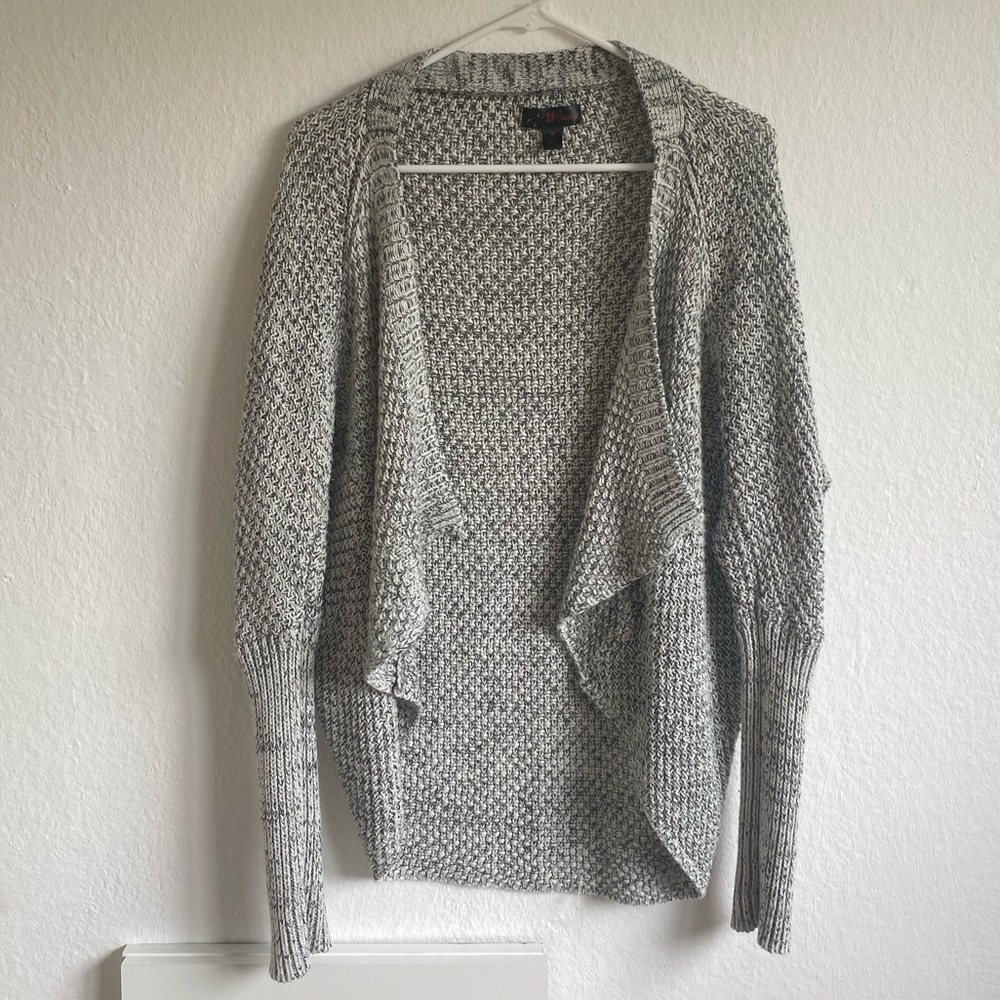 J.J. Basics grey acrylic cardigan size medium